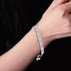 Thumbnail Image 3 of Baguette & Round-Cut Diamond Flower Bolo Bracelet 1/2 ct tw Sterling Silver