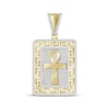 Thumbnail Image 1 of Men's Diamond Ankh Greek Key Charm 3/4 ct tw 10K Yellow Gold