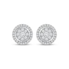 Thumbnail Image 2 of Multi-Diamond Halo Stud Earrings 1 ct tw 10K White Gold