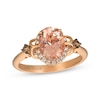 Thumbnail Image 1 of Le Vian Oval-Cut Morganite Ring 1/5 ct tw Diamonds 14K Strawberry Gold