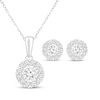 Thumbnail Image 1 of Lab-Grown Diamonds by KAY Necklace & Stud Earrings Set 1-1/2 ct tw 10K White Gold