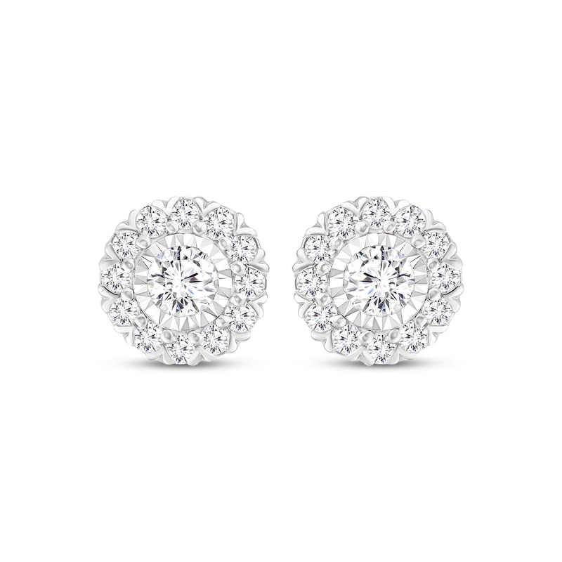 Main Image 3 of Lab-Grown Diamonds by KAY Necklace & Stud Earrings Set 1-1/2 ct tw 10K White Gold