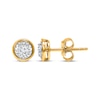 Thumbnail Image 1 of Round-Cut Diamond Bezel-Look Solitaire Stud Earrings 1/4 ct tw 10K Yellow Gold (J/I3)