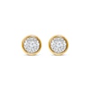 Thumbnail Image 2 of Round-Cut Diamond Bezel-Look Solitaire Stud Earrings 1/4 ct tw 10K Yellow Gold (J/I3)