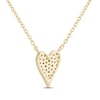 Thumbnail Image 2 of Multi-Diamond Elongated Heart Necklace 1/10 ct tw 10K Yellow Gold