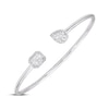 Thumbnail Image 2 of Baguette & Round-Cut Multi-Diamond Flex Cuff Bangle 1/2 ct tw 10K White Gold