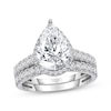 Thumbnail Image 0 of Lab-Grown Diamonds by KAY Pear-Shaped Halo Bridal Set 3-1/2 ct tw 14K White Gold