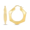 Thumbnail Image 3 of Hollow Hexagon-Shaped Hoop Earrings 14K Yellow Gold