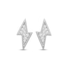 Thumbnail Image 2 of Diamond Lightning Bolt Stud Earrings 1/4 ct tw 10K White Gold