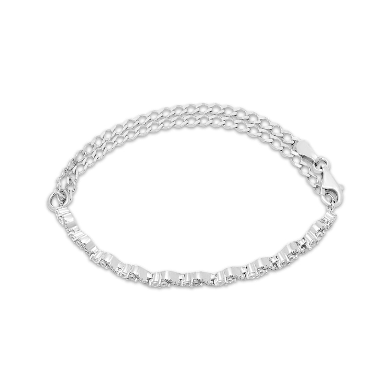 Main Image 2 of Our Story Together Diamond Adjustable S-Link Bracelet 1 ct tw 10K White Gold