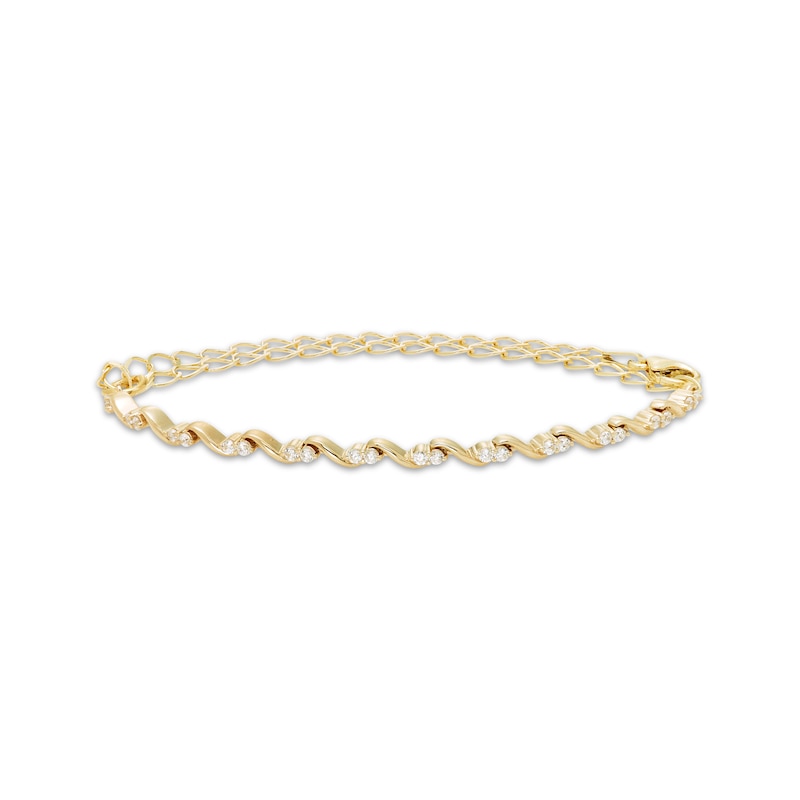 Our Story Together Diamond Adjustable S-Link Bracelet 3/8 ct tw 10K Yellow Gold