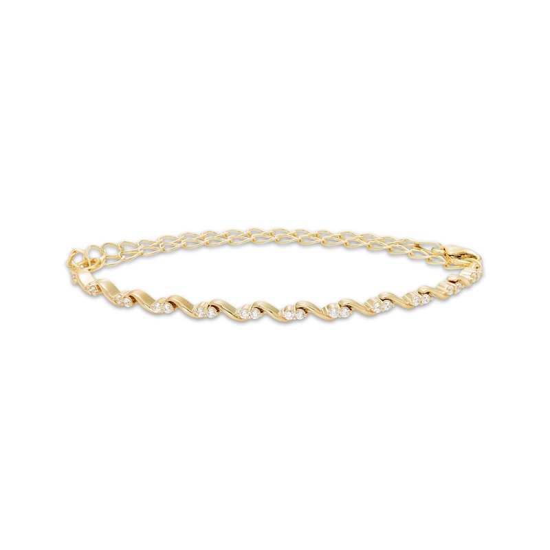 Main Image 1 of Our Story Together Diamond Adjustable S-Link Bracelet 3/8 ct tw 10K Yellow Gold