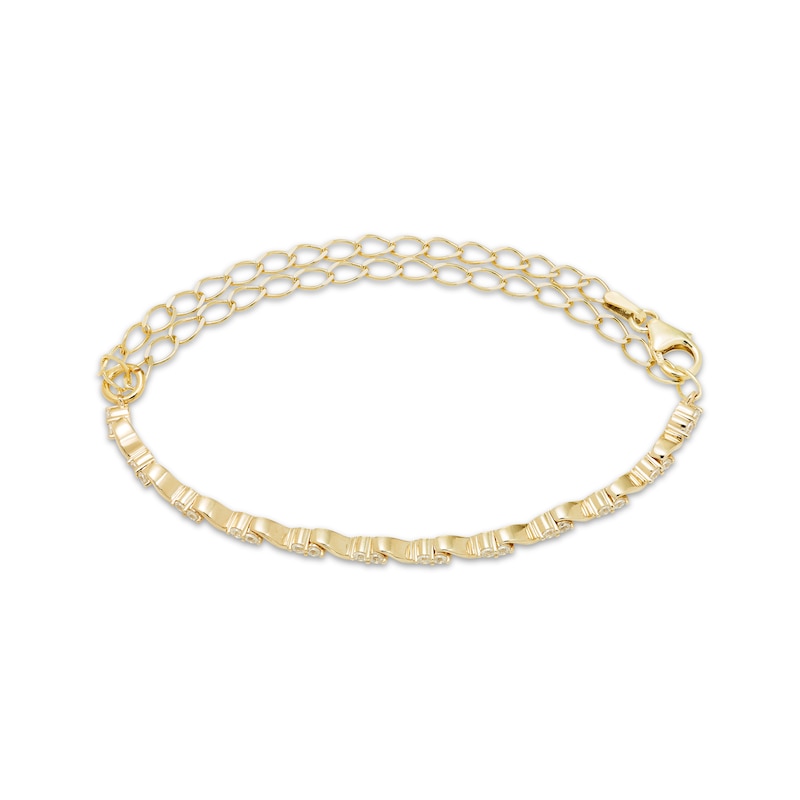 Main Image 2 of Our Story Together Diamond Adjustable S-Link Bracelet 3/8 ct tw 10K Yellow Gold