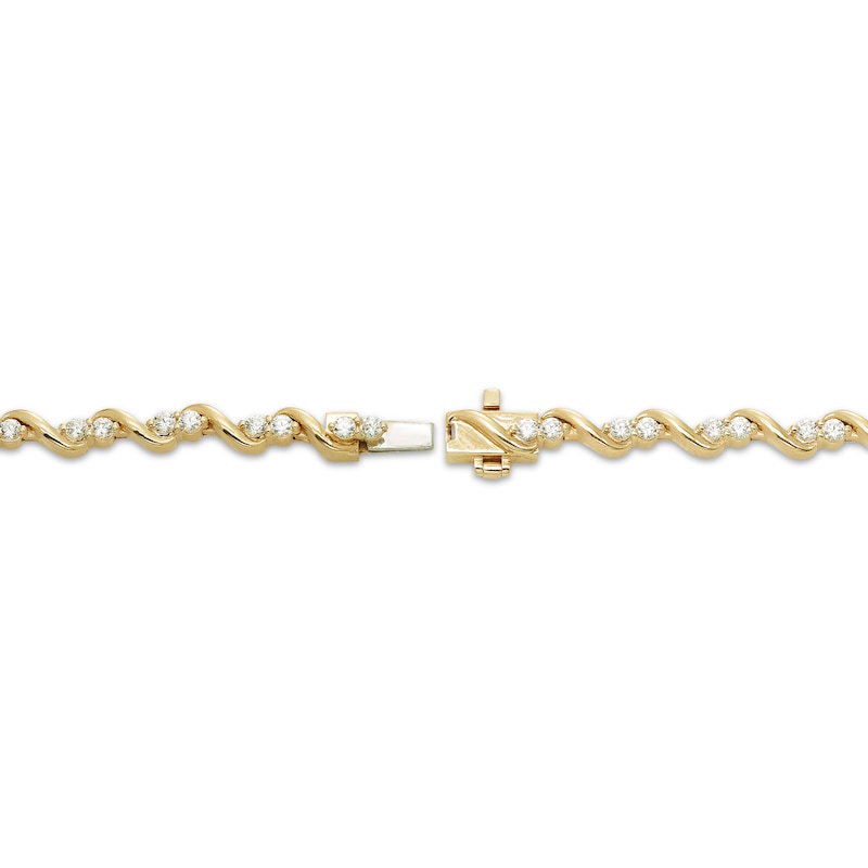 Main Image 3 of Our Story Together Diamond S-Link Bracelet 1-1/2 ct tw 10K Yellow Gold 7.25&quot;