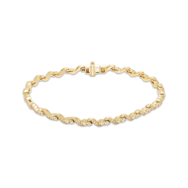 Main Image 1 of Our Story Together Diamond S-Link Bracelet 2 ct tw 10K Yellow Gold 7.25&quot;