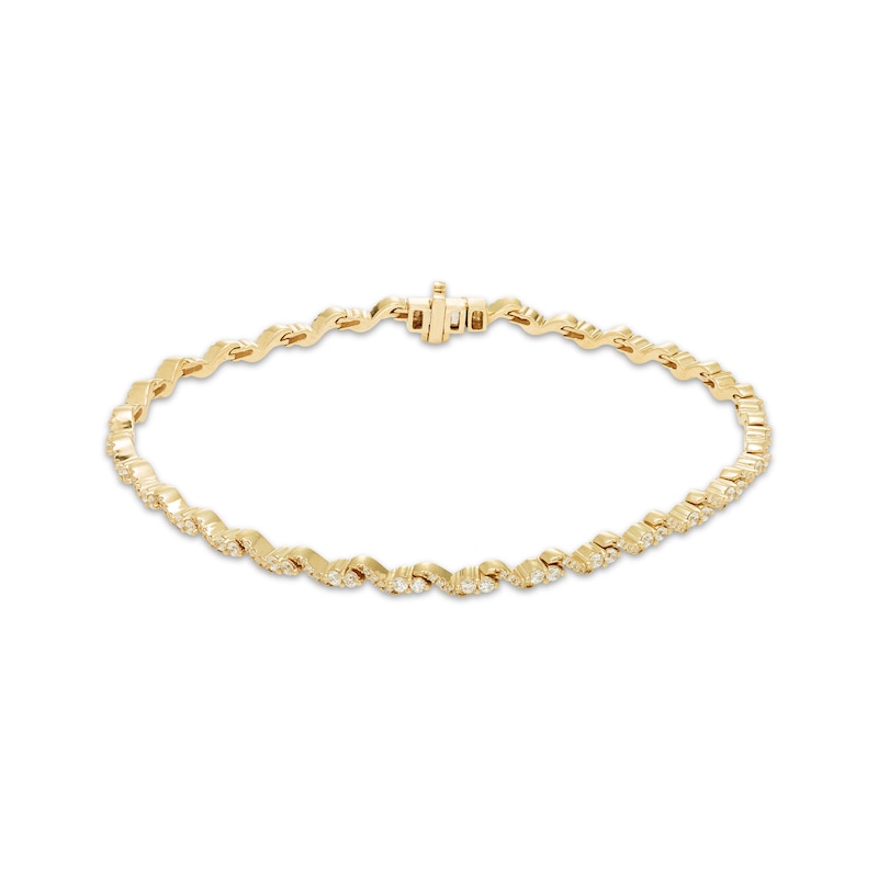 Main Image 1 of Our Story Together Diamond S-Link Bracelet 1 ct tw 10K Yellow Gold 7.25&quot;