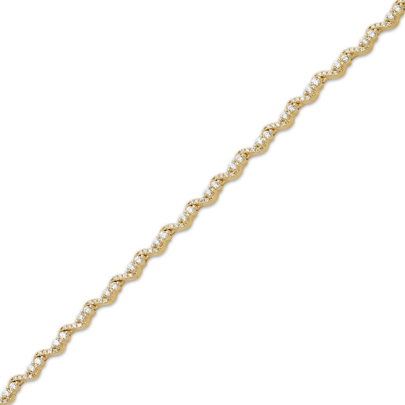 Main Image 2 of Our Story Together Diamond S-Link Bracelet 1 ct tw 10K Yellow Gold 7.25&quot;