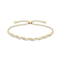 Our Story Together Diamond Double S-Link Bolo Bracelet 1 ct tw 10K Yellow Gold