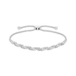Our Story Together Diamond Double S-Link Bolo Bracelet 1 ct tw 10K White Gold