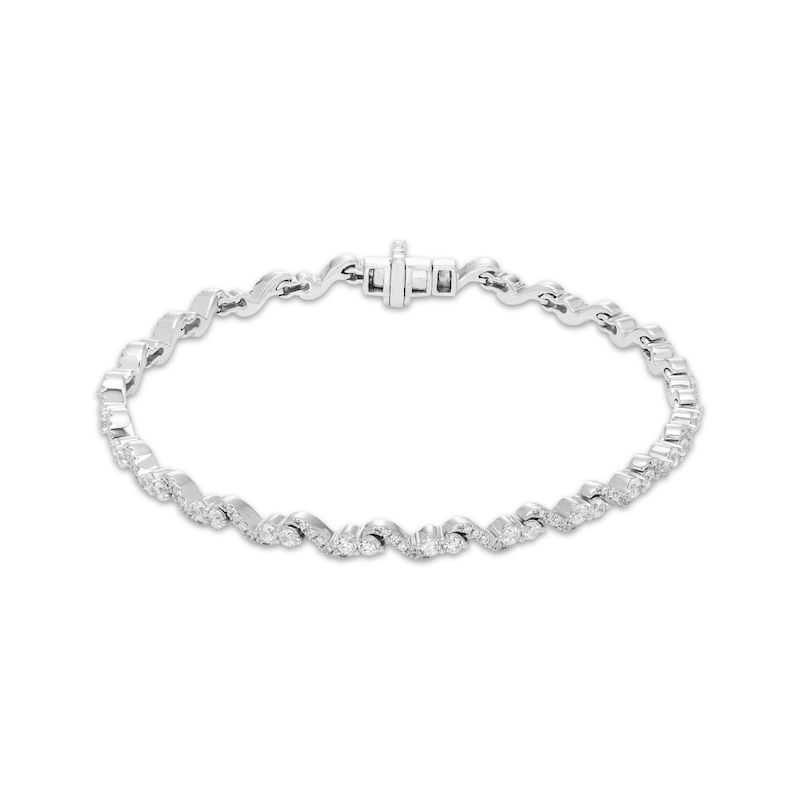 Main Image 1 of Our Story Together Diamond S-Link Bracelet 2 ct tw 10K White Gold 7&quot;