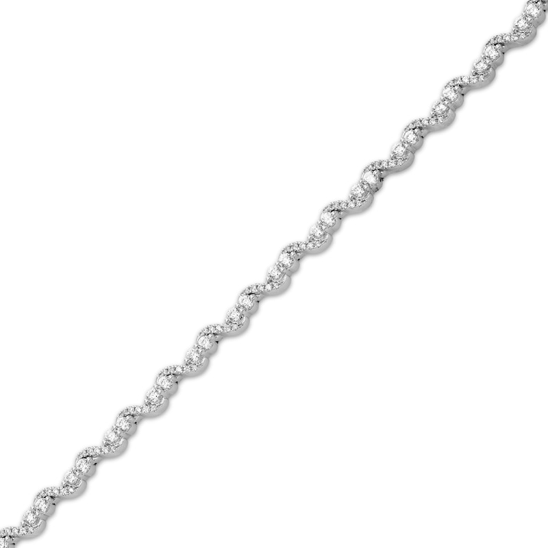 Main Image 2 of Our Story Together Diamond S-Link Bracelet 2 ct tw 10K White Gold 7&quot;