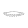 Thumbnail Image 1 of Believe in Love Diamond Double Heart Adjustable Bracelet 1/4 ct tw 10K White Gold