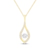 Thumbnail Image 1 of Unstoppable Love Diamond Marquise Frame Necklace 1/3 ct tw 10K Yellow Gold 19&quot;