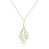 Thumbnail Image 2 of Unstoppable Love Diamond Marquise Frame Necklace 1/3 ct tw 10K Yellow Gold 19&quot;