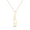 Thumbnail Image 3 of Unstoppable Love Diamond Marquise Frame Necklace 1/3 ct tw 10K Yellow Gold 19&quot;