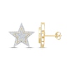 Thumbnail Image 2 of Men's Multi-Diamond Star Stud Earrings 1/3 ct tw 10K Yellow Gold