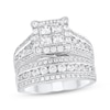 Thumbnail Image 1 of Princess-Cut Diamond Quad Bridal Set 1-3/4 ct tw 10K White Gold