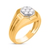 Thumbnail Image 1 of Men's Multi-Diamond Octagon Frame Ring 1/2 ct tw 10K Two-Tone Gold