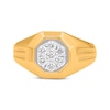 Thumbnail Image 2 of Men's Multi-Diamond Octagon Frame Ring 1/2 ct tw 10K Two-Tone Gold