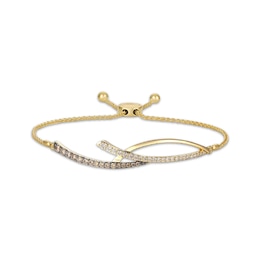 Le Vian Diamond Bolo Bracelet 1/2 ct tw 14K Honey Gold 9.5&quot;
