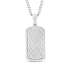 Thumbnail Image 3 of Men's Diamond & Black Enamel Reversible &quot;Dad&quot; Dog Tag Necklace 1/20 ct tw Stainless Steel 24&quot;