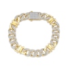 Thumbnail Image 0 of Men's Diamond Curb Chain & Spool Link Bracelet 2-1/2 ct tw 10K Yellow Gold 8.5"