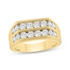 Thumbnail Image 1 of Men's Diamond Two-Row Angled Ring 2 ct tw 10K Yellow Gold