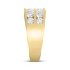 Thumbnail Image 2 of Men's Diamond Two-Row Angled Ring 2 ct tw 10K Yellow Gold