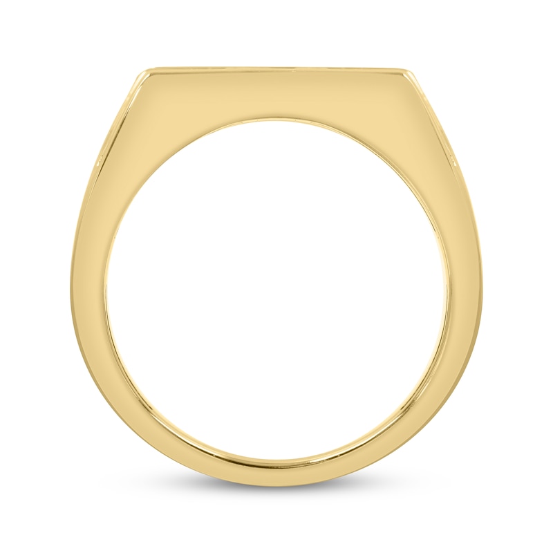 Main Image 3 of Men's Diamond Two-Row Angled Ring 2 ct tw 10K Yellow Gold