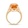 Thumbnail Image 1 of Cirari Couture Cushion-Cut Citrine & Diamond Ring 1/15 ct tw 14K Yellow Gold