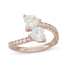 Neil Lane Artistry Heart-Shaped Lab-Grown Diamond Toi et Moi Engagement Ring 2-1/2 ct tw 14K Rose Gold