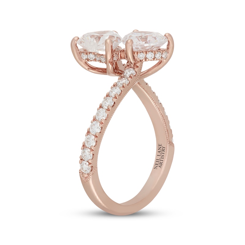 Main Image 2 of Neil Lane Artistry Heart-Shaped Lab-Grown Diamond Toi et Moi Engagement Ring 2-1/2 ct tw 14K Rose Gold