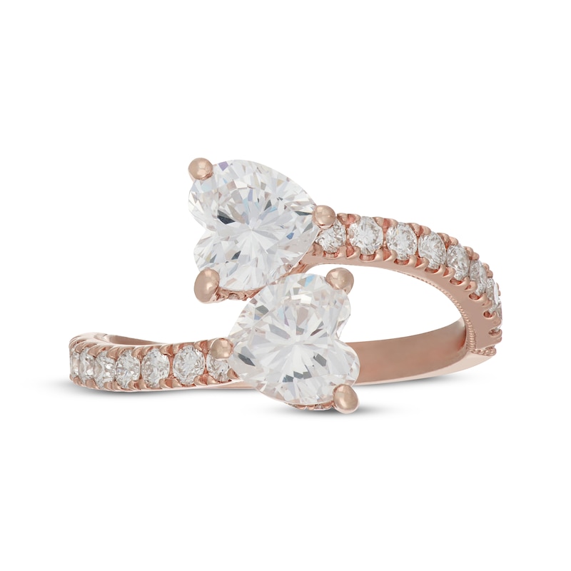 Main Image 3 of Neil Lane Artistry Heart-Shaped Lab-Grown Diamond Toi et Moi Engagement Ring 2-1/2 ct tw 14K Rose Gold