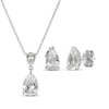 Thumbnail Image 1 of Pear-Shaped White Lab-Created Sapphire Gift Set Sterling Silver