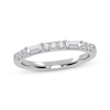 Thumbnail Image 1 of Baguette & Round-Cut Diamond Alternating Anniversary Ring 1/4 ct tw 14K White Gold