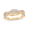 Thumbnail Image 1 of Diamond Wave Crossover Ring 1/2 ct tw 14K Yellow Gold