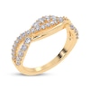 Thumbnail Image 2 of Diamond Wave Crossover Ring 1/2 ct tw 14K Yellow Gold