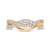 Thumbnail Image 3 of Diamond Wave Crossover Ring 1/2 ct tw 14K Yellow Gold