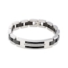 Thumbnail Image 1 of Men's Black Diamond Link Bracelet 1/5 ct tw Stainless Steel with Black Ion Plating 8.5&quot;