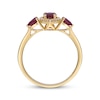 Thumbnail Image 3 of Oval-Cut Natural Ruby & Diamond Ring 1/10 ct tw 14K Yellow Gold